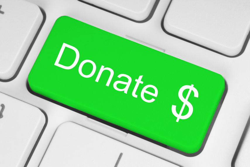 Green donate button